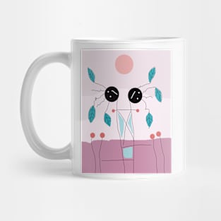 Kids and Flying Feathers Stick Figure Mug